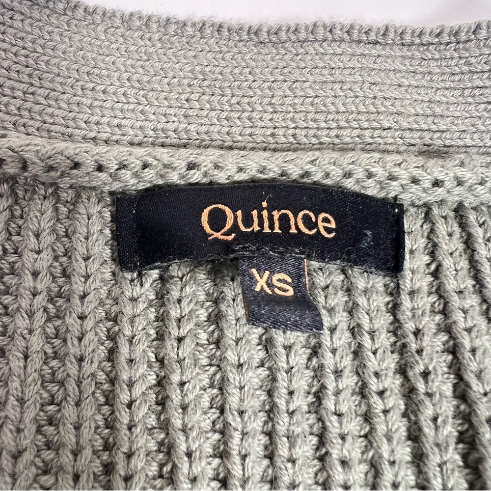 Quince Organic Cotton Oversized Boyfriend Cardigan Sweater Agave Green Size XS - Picture 6 of 14